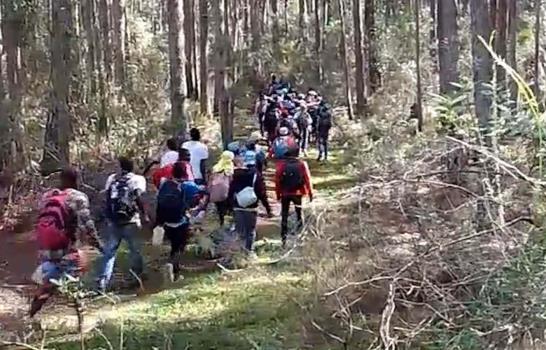 V&iacute;deo capta a un grupo masivo de haitianos entrar ilegalmente a RD a trav&eacute;s de la Sierra de Bahoruco