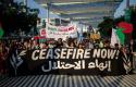 Cientos de personas marchan en la COP28 de Dub&aacute;i para pedir un alto el fuego en Gaza
