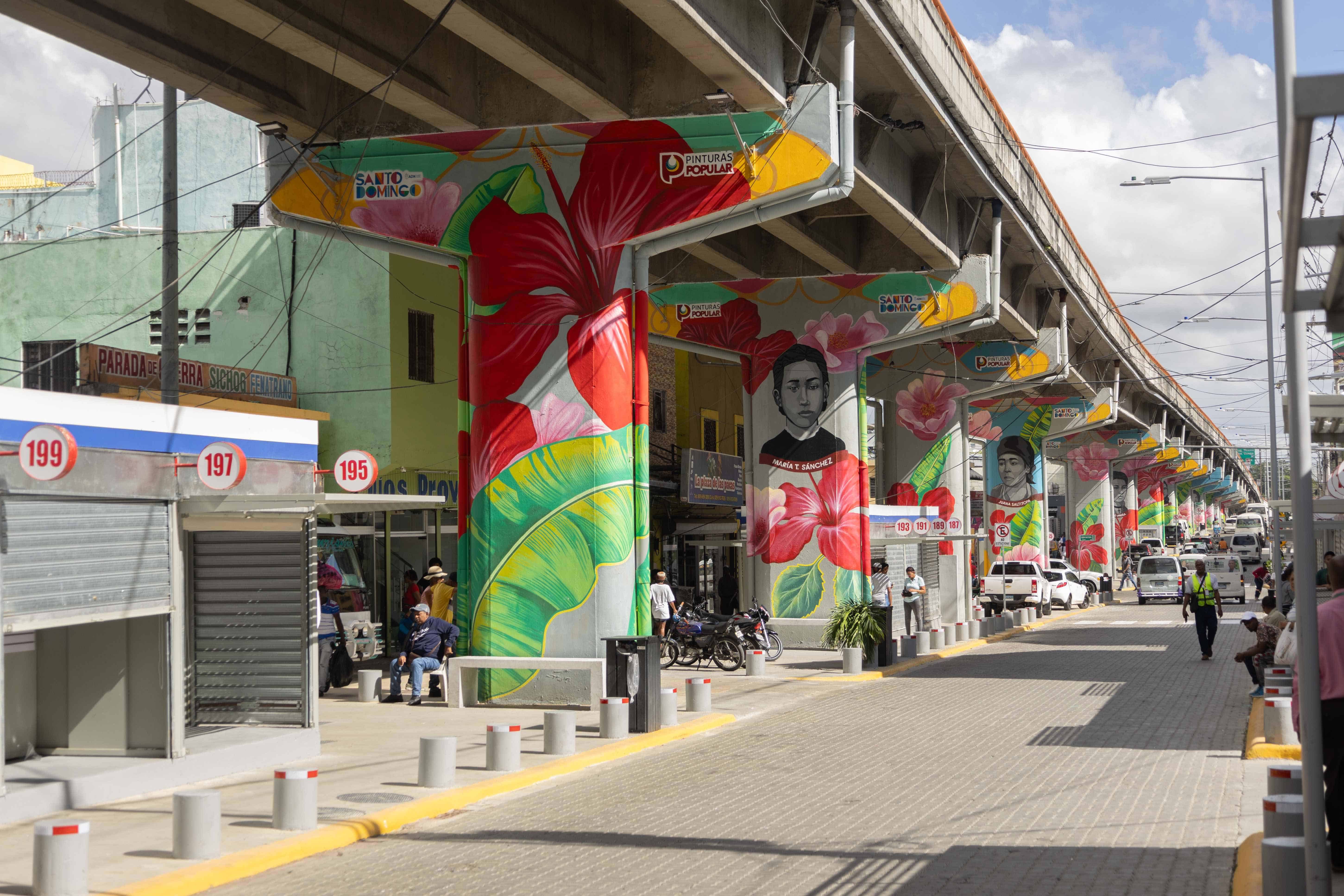 La parte del elevado fue incorporado al paisajismo