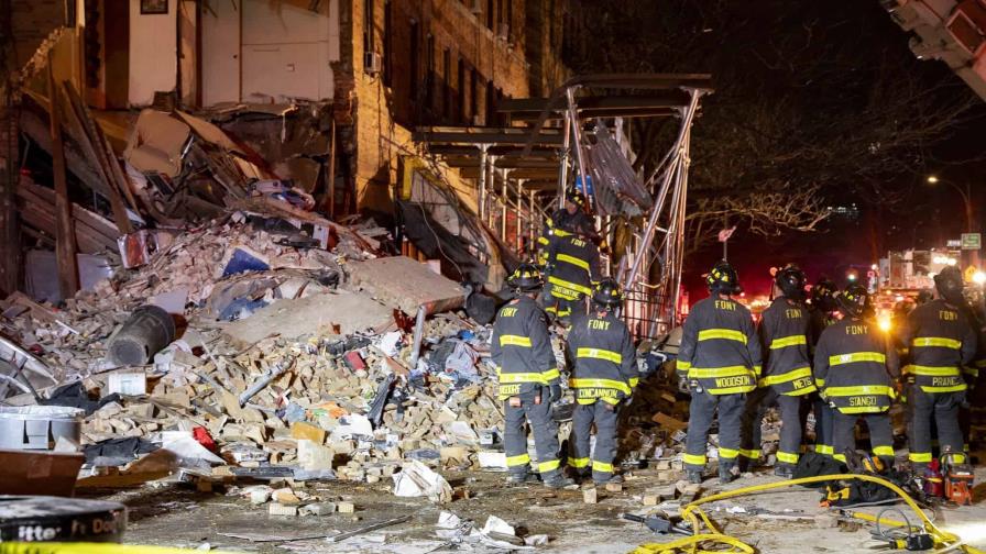 Un milagro, no reportan heridos de gravedad tras colapso de edificio en NY