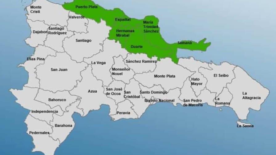 Seis provincias en alerta verde por lluvias que genera vaguada