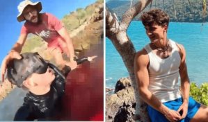 Video capta momento en que joven pierde una de sus piernas tras ataque de tiburón