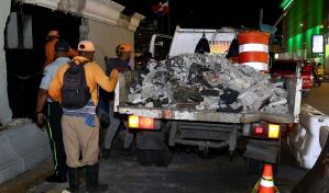 Escombros en el túnel de la 27 de Febrero fueron causados por un accidente de tránsito