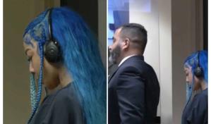 Sale a la luz video de Yailin en la corte tras ser detenida por supuesta agresi&oacute;n a Tekashi 69