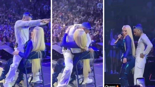 El baile sensual de Rauw Alejandro a Ivy Queen en medio de concierto que ha dado de qué hablar