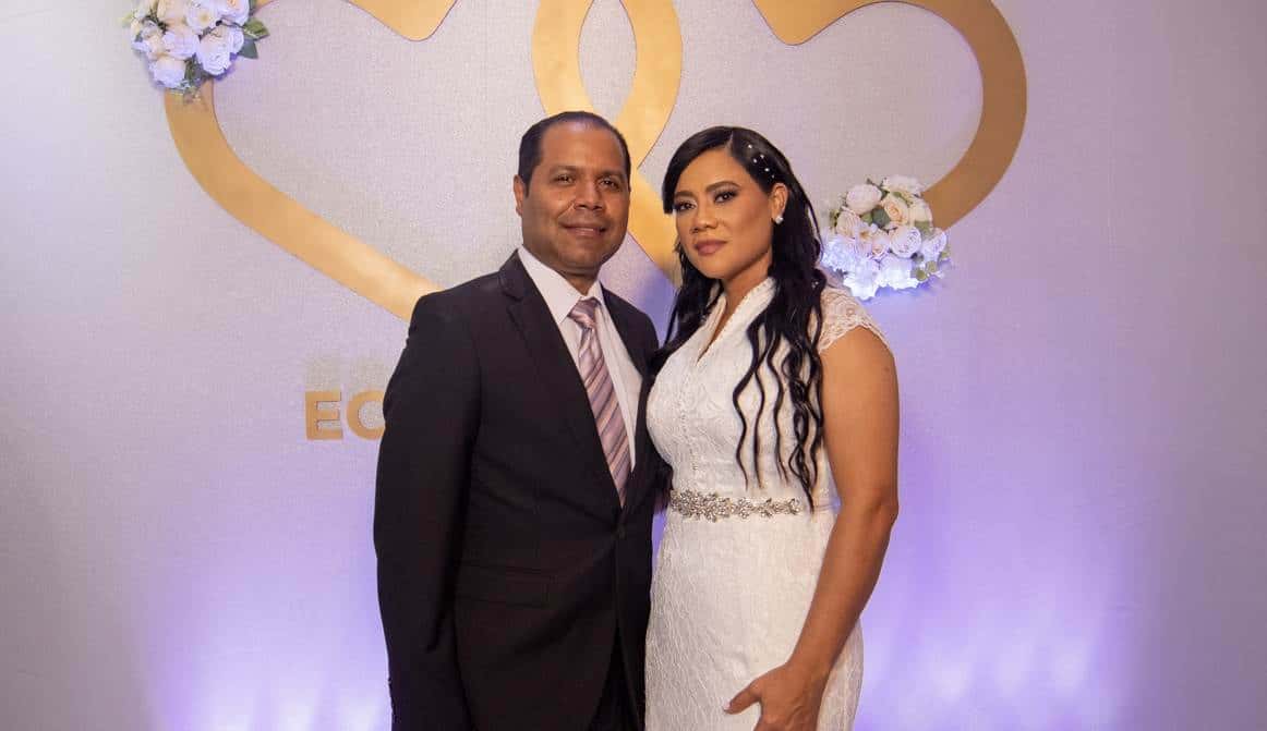 Juan Reyes, Josefina García junto a Miguel y Montserrat Bogaert.