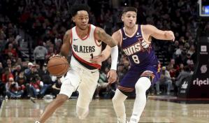 Blazers borran desventaja de 22 puntos y vencen 109-104 a Suns