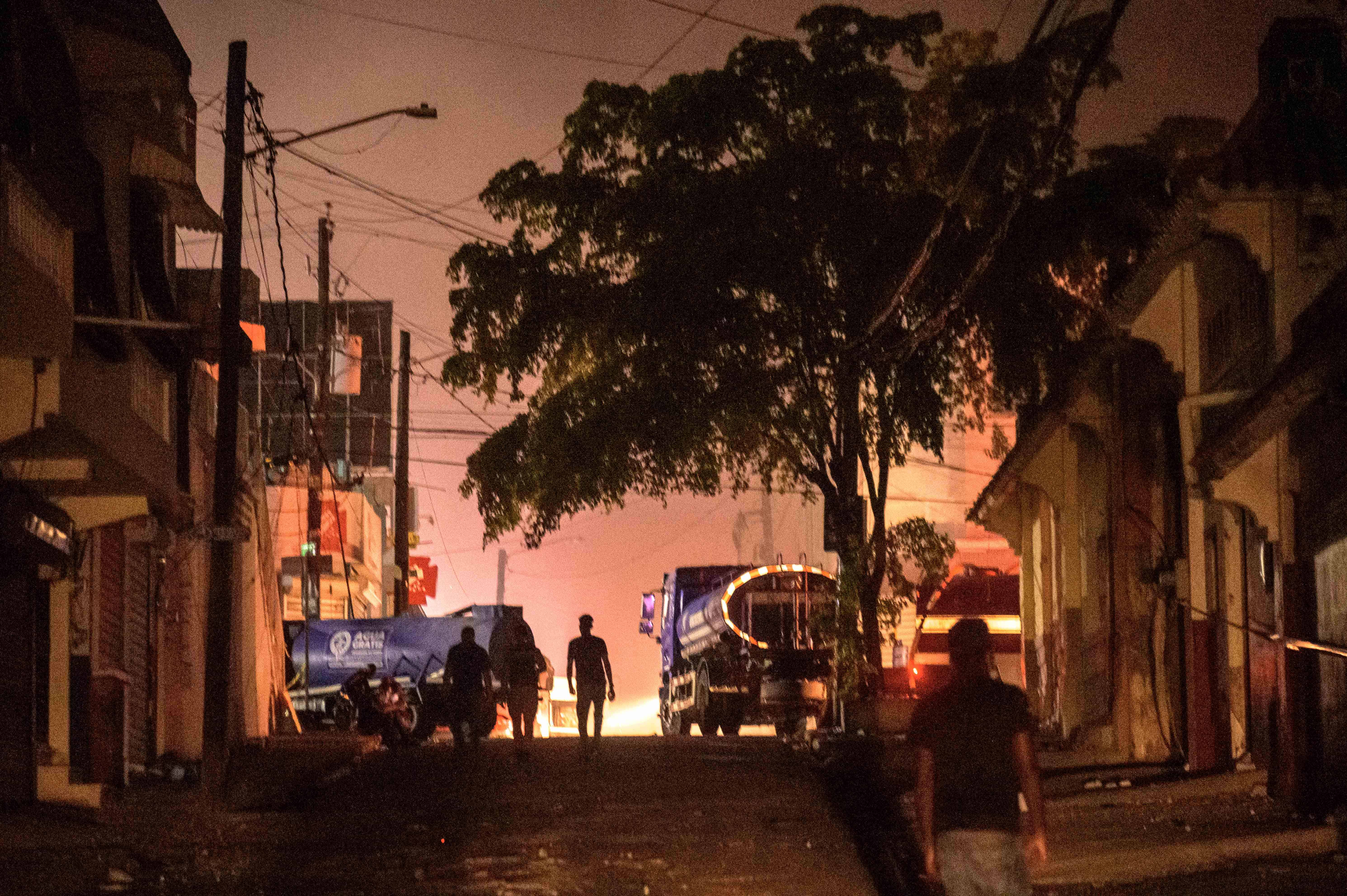 Explosión en el centro de la ciudad de San Cristóbal. 