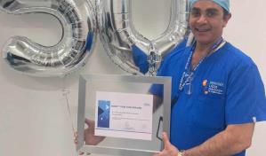 Pablo Mateo recibe reconocimiento por ser el pionero en uso de la técnica Rezum