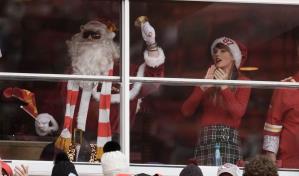 Taylor Swift y Travis Kelce juntos en el Estadio Arrowhead