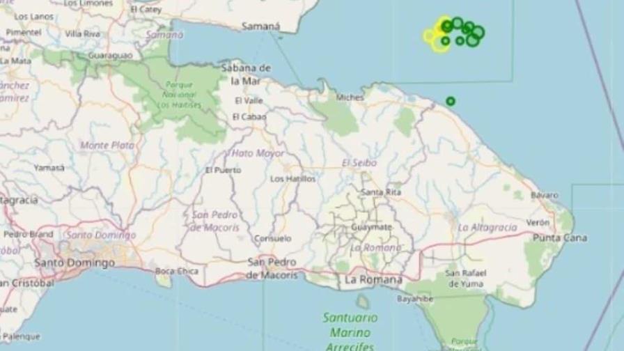 Sismo de magnitud 5.1 al noreste de Miches; van 23 temblores en la zona desde el viernes