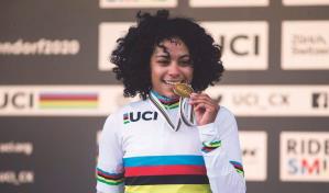 Una dominicana cerca de hacer historia en Copa del Mundo de ciclismo