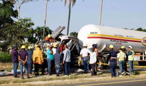 Un fallecido en accidente de tránsito entre dos camiones en la avenida Circunvalación Norte
