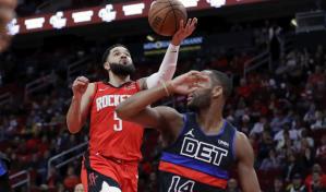 Los Pistons caen 136-113 con los Rockets, en su primer juego tras poner fin a su mala racha