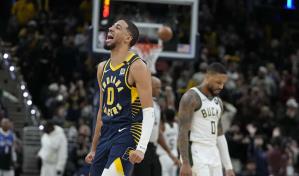 Pacers anotan 47 puntos en 3er cuarto y doblegan a los Bucks