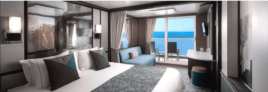 Suite con balcón del Norwegian Pearl.