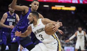 McCollum hace 30 puntos, Pelicans alcanzan ventaja máxima de 50 en paliza de 133-100 sobre Kings