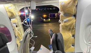 Encuentran el panel que se desprendió de un Boeing 737 en el patio de una profesora