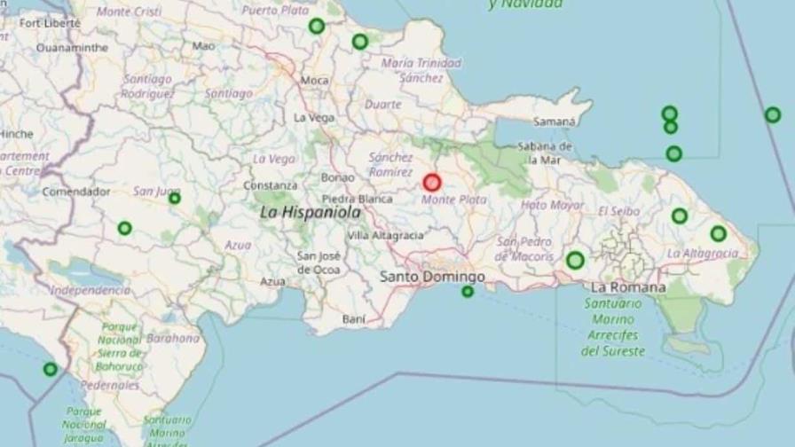 Se registra sismo de magnitud 3.6 con epicentro en Monte Plata