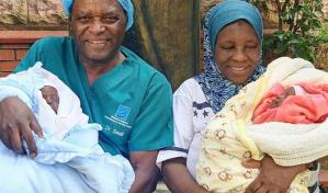 Un milagro, mujer de Uganda da a luz gemelos a sus 70 años