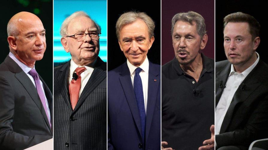 La riqueza de los cinco hombres más ricos se ha duplicado desde 2020, según Oxfam