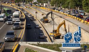 Anuncian restricciones en el tránsito por reparación del paso a desnivel de la 27 de Febrero