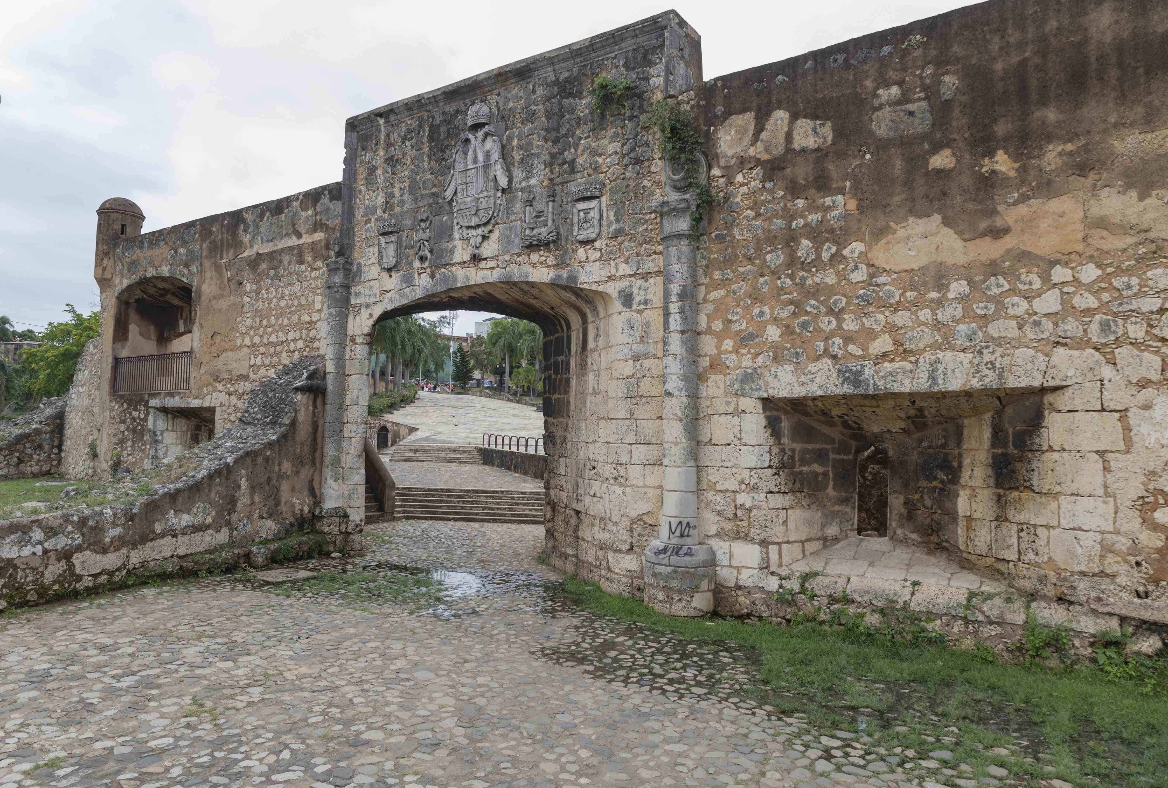 El agua brota por varios lugares.