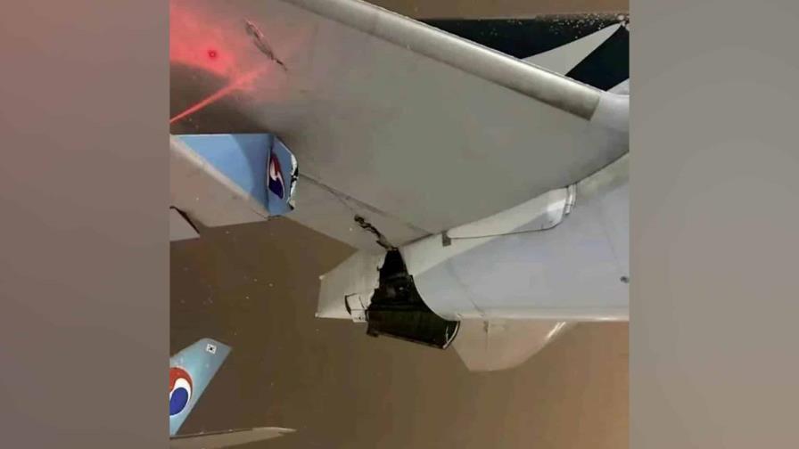 Choque entre avión de Korean Air y avión vacío de Cathay Pacific