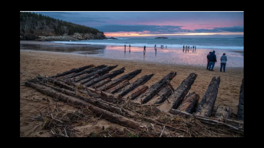Tormenta saca los restos de un naufragio de 112 años de antigüedad en EE.UU.