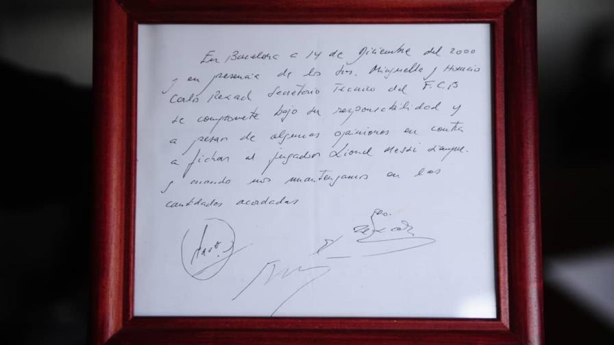 Ponen a subasta la servilleta en donde esbozaron el primer contrato de Messi con el Barcelona