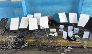 A presos de La Victoria les ocupan 12 parábolas de internet con las que cometían delitos virtuales