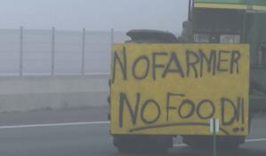 Manifestación de agricultores en España contra la política agrícola