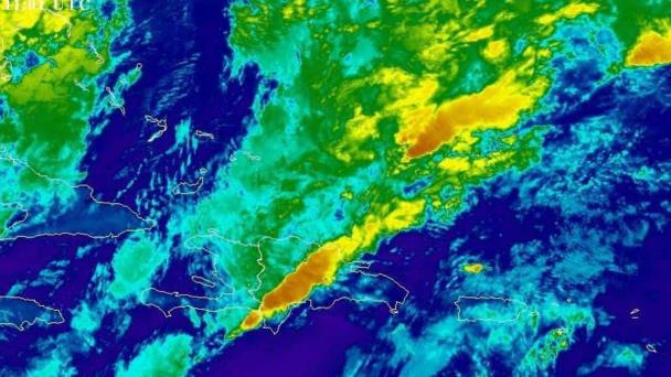 Frente frío se desplaza sobre República Dominicana con aguaceros; nueve provincias en alerta