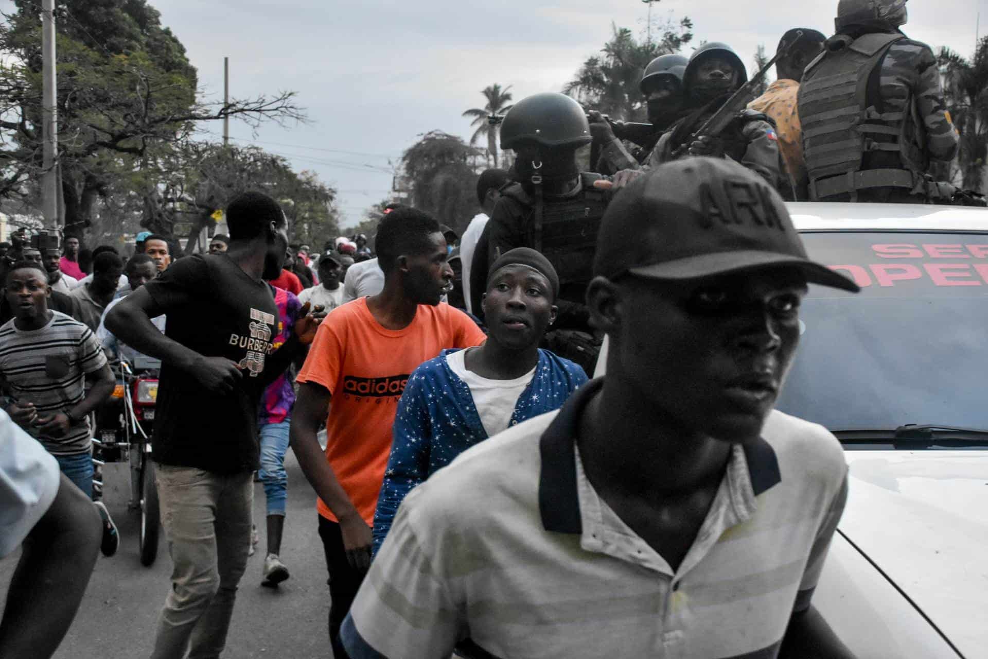 Ciudadanos se manifiestan en Haití.