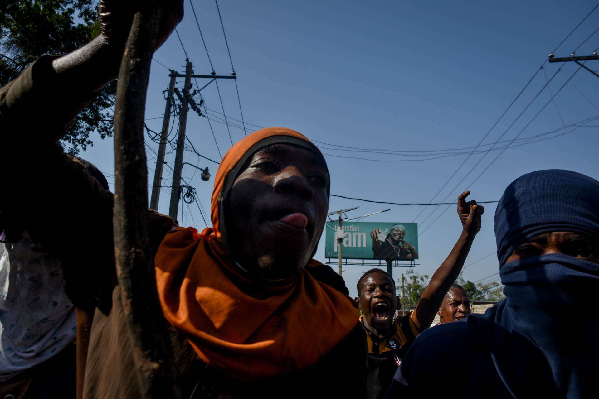 Ciudadanos se manifiestan en Haití.