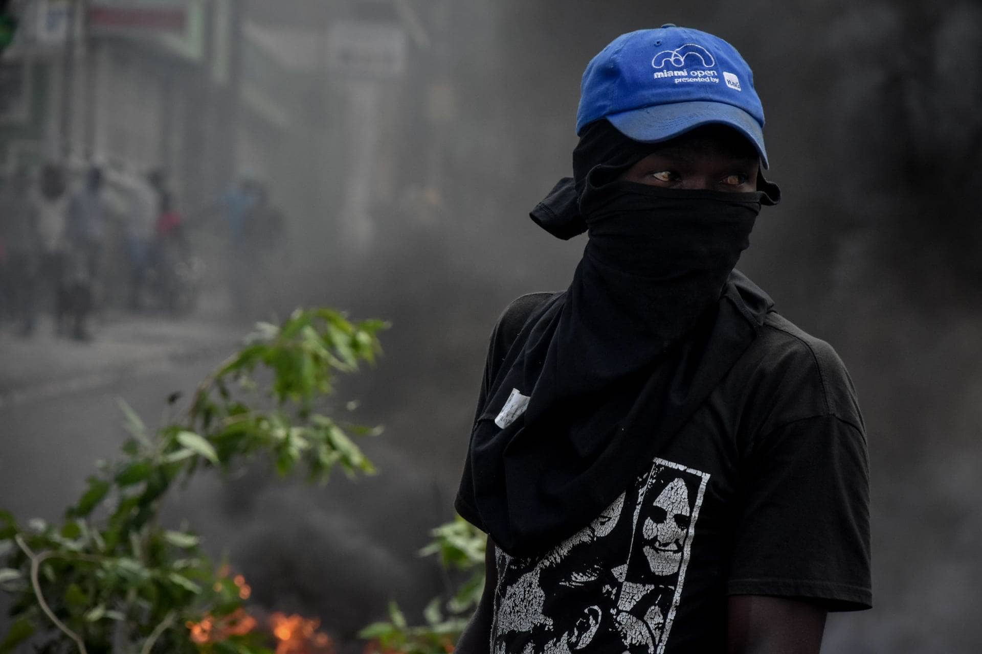 Ciudadanos se manifiestan en Haití.