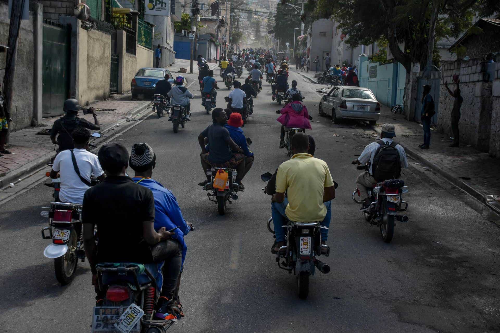 Ciudadanos se manifiestan en Haití.
