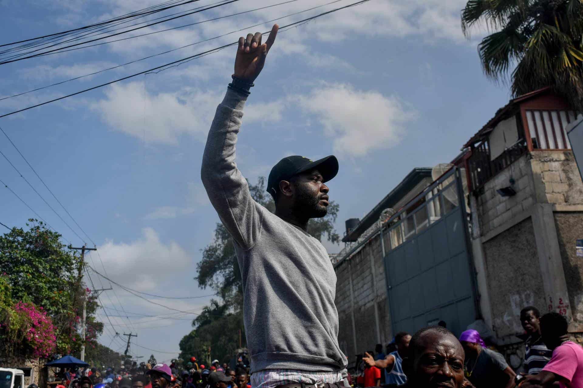 Ciudadanos se manifiestan en Haití.