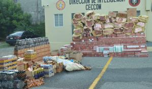 Operativos en la frontera: decomiso de bebidas  alcohólicas y cigarrillos ilegales