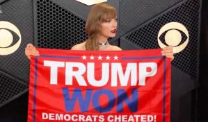 Un video de Taylor Swift sosteniendo un letrero en favor de Trump está manipulado