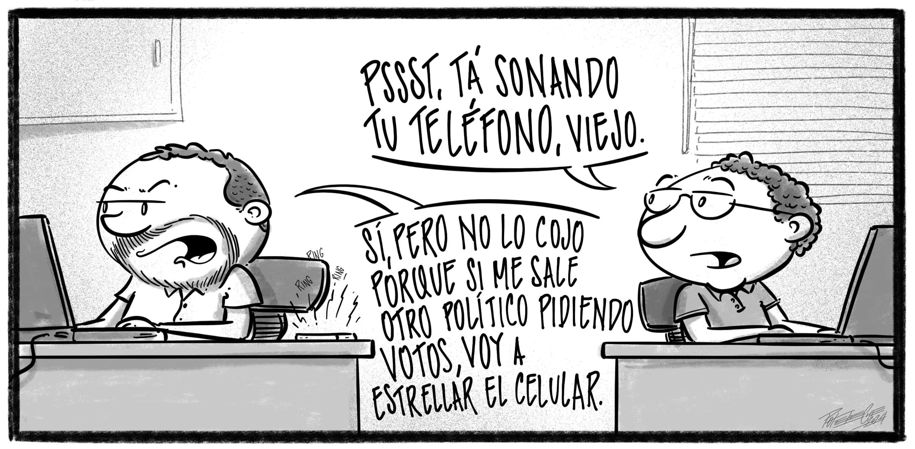 Caricatura de Noticiero Poteleche 16 febrero 2024