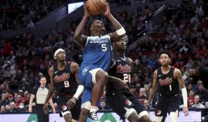 Edwards y Towns lideran ataque de Timberwolves sobre Blazers en un triunfo 128-91