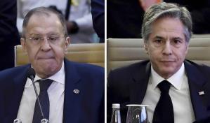 Blinken y Lavrov, en la misma mesa de la reunión ministerial del G20 en Río
