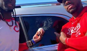 De la Cruz batea pelota de foul y rompe cristal de Greene en campamento de Rojos