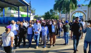 Marcha del PLD y Sonia Mateo: se niegan a reconocer resultados de elecciones municipales en Dajabón