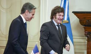 Blinken expresa deseo de EE.UU. de fortalecer lazos con Argentina, elude hablar de Trump