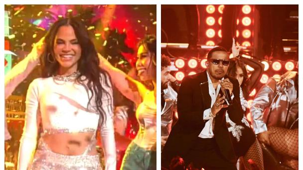 Natti Natasha arma un coro en un colmado en Premio Lo Nuestro e Ilegales una fiesta caliente