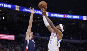 Thunder logra su mayor total de puntos de la campa&ntilde;a; aplasta a Wizards