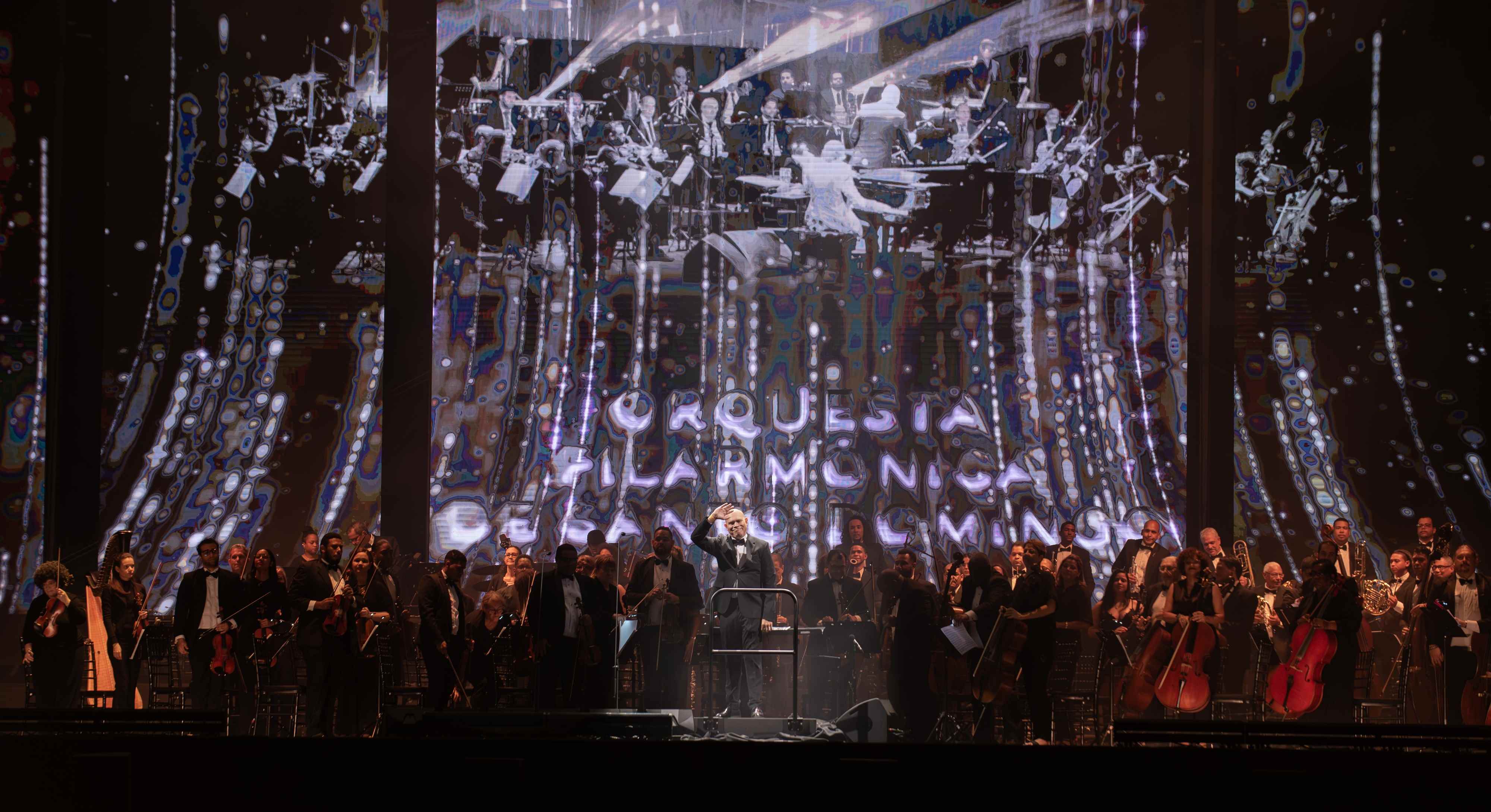 Orquesta Filarmónica Nacional en el concierto de Andrea Bocelli en Santo Domingo.