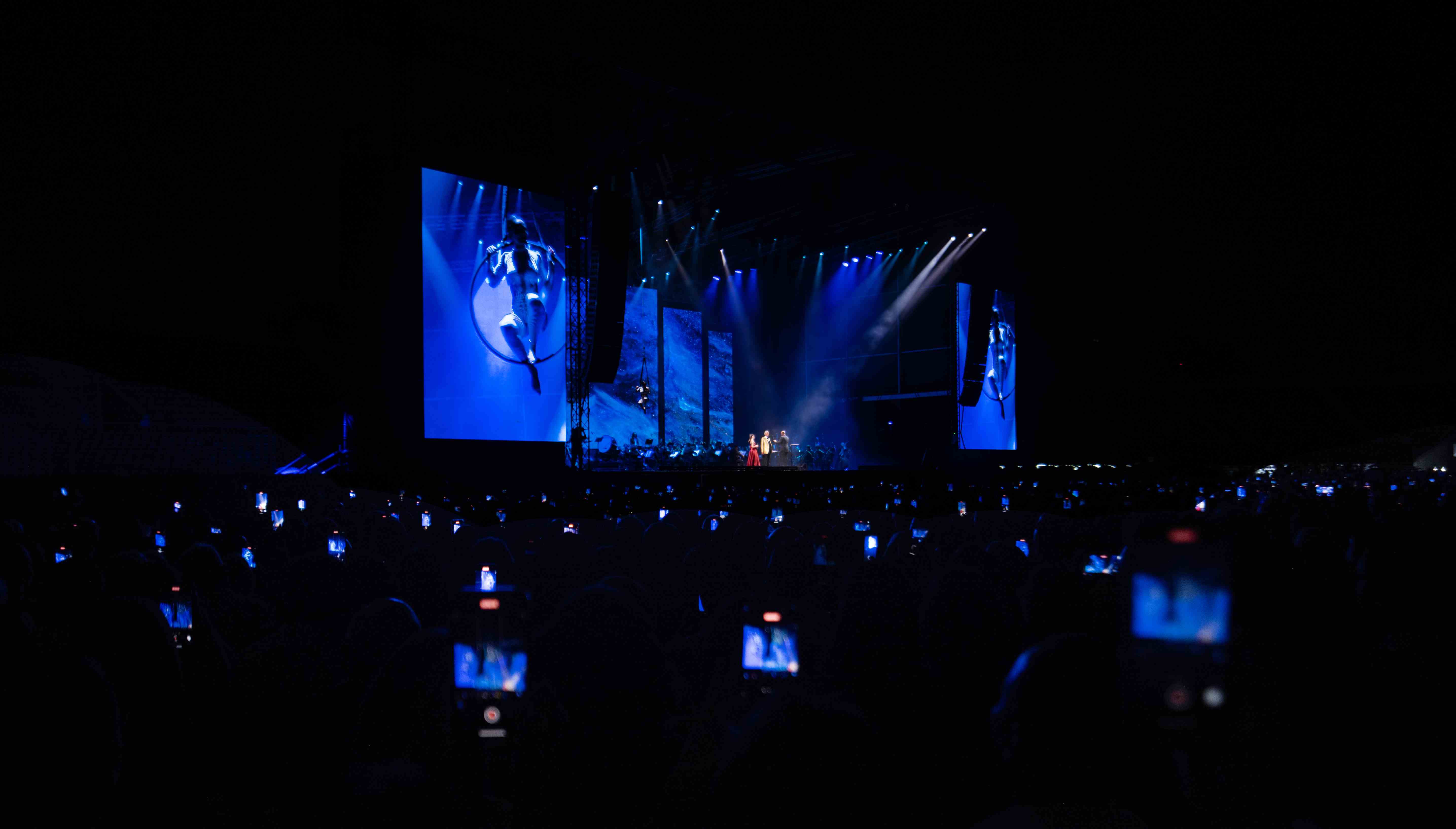 Vista del concierto de Andrea Bocelli en Santo Domingo.